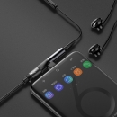 Baseus L41 adattatore 3in1 Type-C a jack 3.5mm + USB-C black