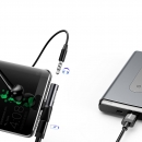 Baseus L41 adattatore 3in1 Type-C a jack 3.5mm + USB-C black