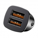 Baseus caricabatteria auto 30W 2 porte USB black